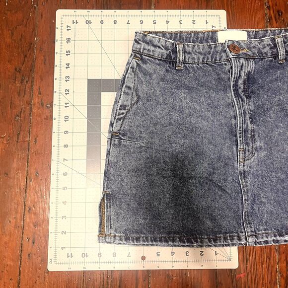 NWT One Teaspoon ROSEWOOD VANGUARD MID RISE RELAXED DENIM MINI SKIRT - 25 - Picture 6 of 9